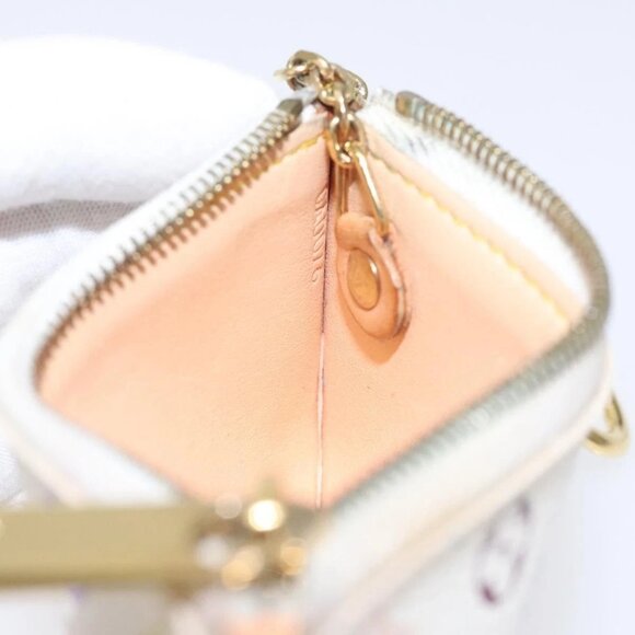 LOUIS VUITTON Monogram Multicolor Pochette Cles Purse White - Picture 14 of 15